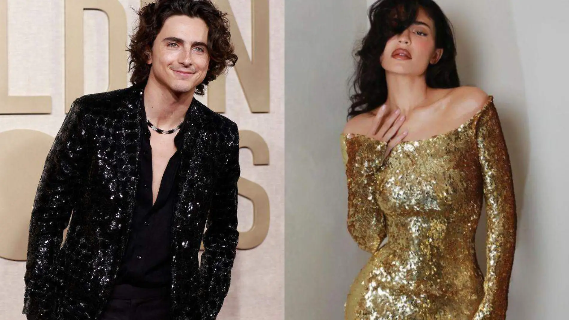 Timothée Chalamet y Kylie Jenner-Globos de Oro